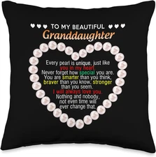 To My Beautiful Granddaughter I Love You Gifts from Grandma Throw Pillow