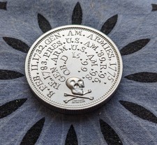 Intaglio Mint Historic George Washington 1783 Skull and Bones 2oz Silver round 86.70 per troy oz