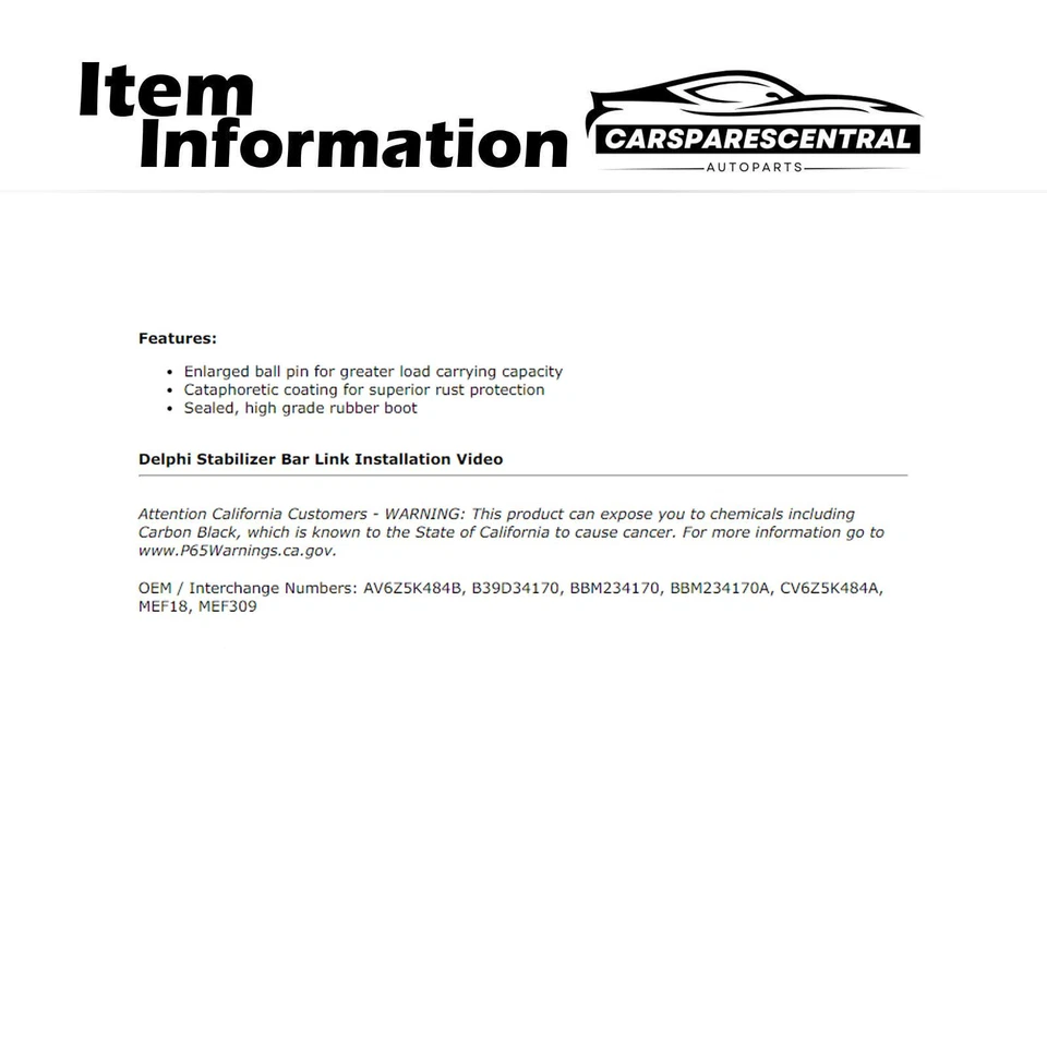 2x Barra estabilizadora de suspensión delantera para Mazda 3 Sport 2010-2013 2,5 L Foto 3 de 4