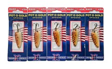 (5) Double X Tackle Pot O Gold Spoons 1/4oz Color Is Brown Trout Made In The USA