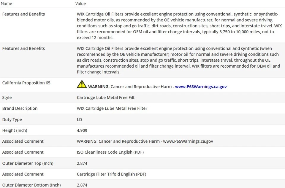 Filtro de óleo do motor fabricante WIX para MERCEDES-BENZ ML63 AMG 2007-2011 V8-6.2L - Imagem 3 de 4