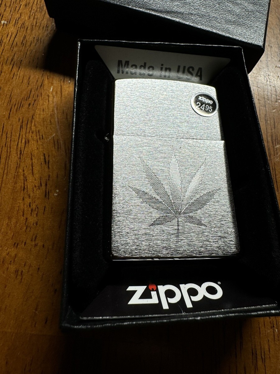 Zippo Engraved Leaf Lighter on Polished Silver - 29587 - New | eBay