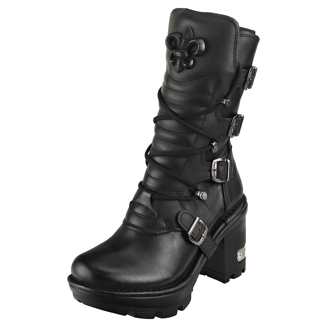 New Rock M-neotyre05-s1 Unisex Black Stivali Platform - 39 EU