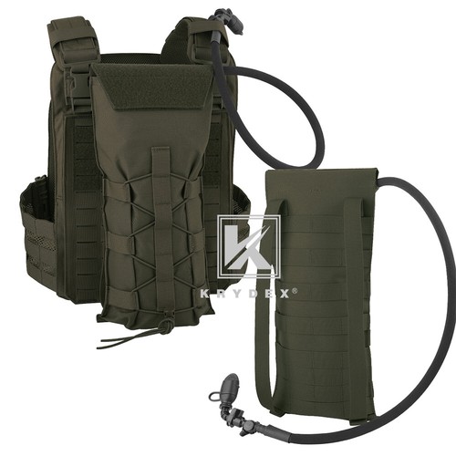 KRYDEX 3L Water Bladder Tactical Hydration Carrier MOLLE Pack Panel Ranger Green - Picture 16 of 21