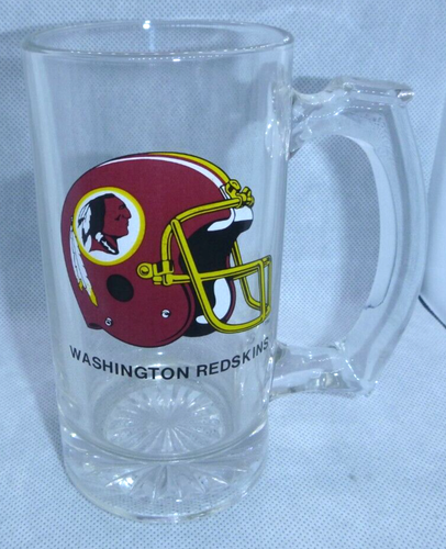 Vintage Washington Redskins NFL Football Beer Glass Mug