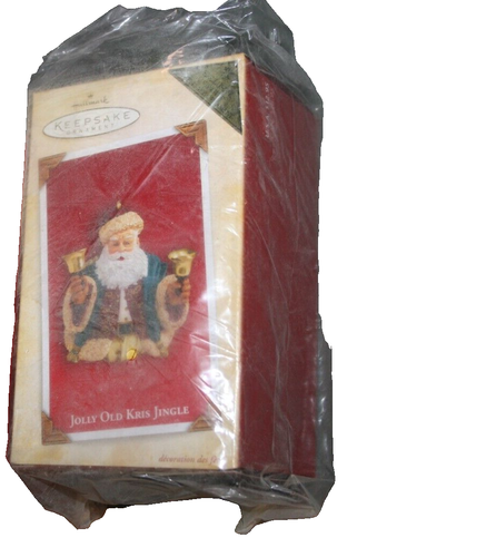 Hallmark Keepsake Christmas Ornament 2004 JOLLY OLD KRIS JINGLE SANTA Bell New - Picture 2 of 6