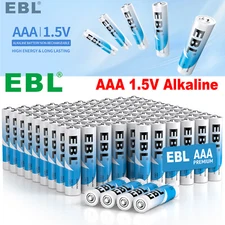 Lot EBL 1.5V AAA Batteries Long Shelf Life Triple AAA Alkaline Battery