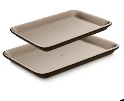Nutrichef Nonstick Cookie Sheet Pan | Large and Med Metal Baking Tray