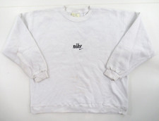 VTG 90s Nike White Crewneck Pullover Sweatshirt Size L Made in USA #VT373