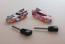 Lot of 2 Key Activated Boa Huang Race Cars - The Keys Shoot the Cars Forw