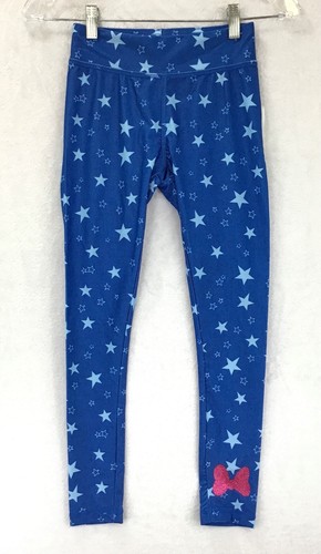 Disney / Minnie Mouse Glitter Bow Star Print Stretch Leggings NWT Girls Size 7/8 - Picture 7 of 9