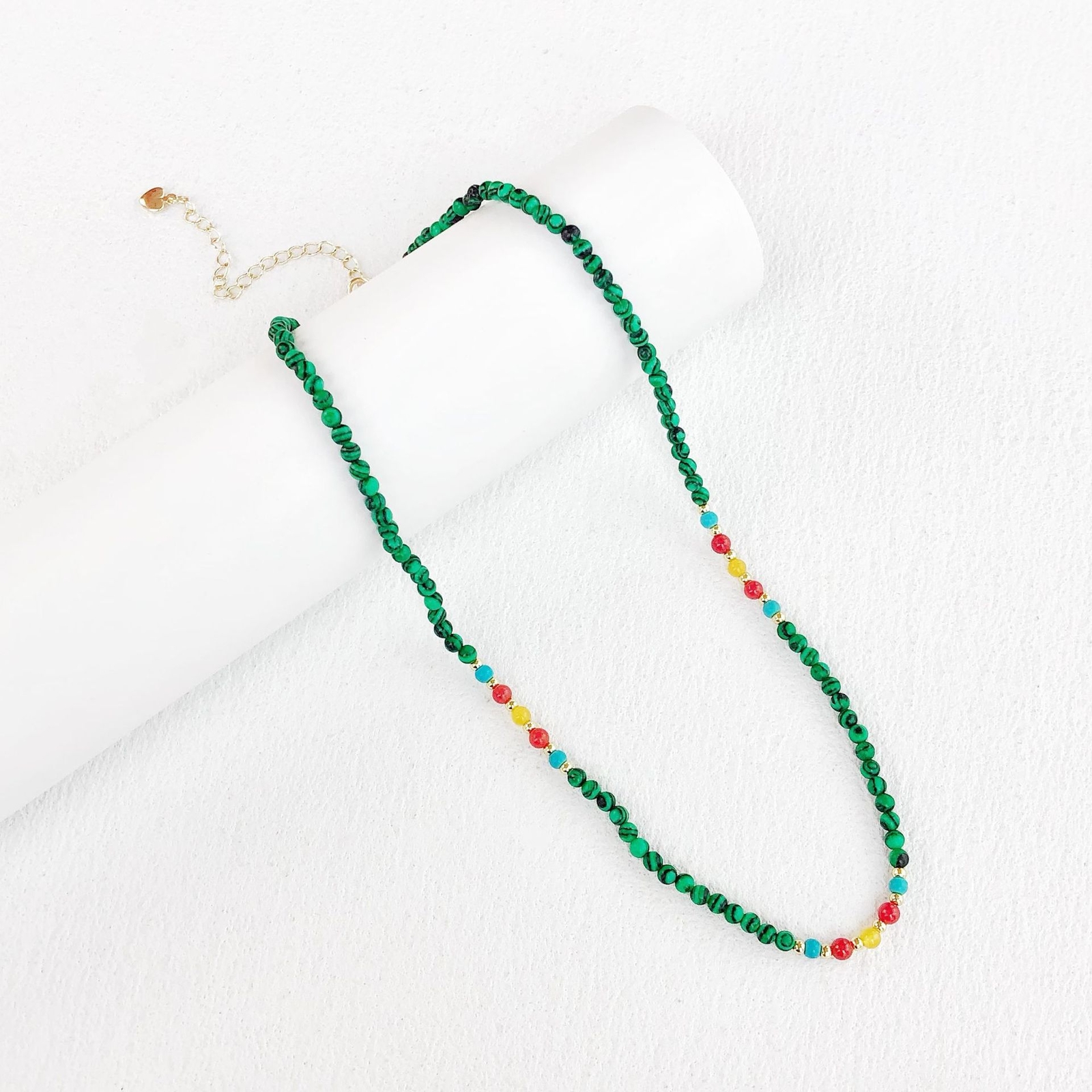 Peacock Stone Beads Necklace Choker Clavicle Bohemian Jewelry Accessory 3.4mm