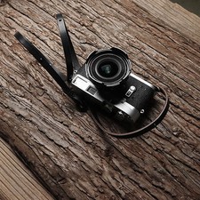Genuine Real Leather Camera Shoulder Neck Strap for EVIL Film Camera Punk Style