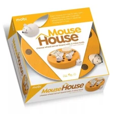 Mobi Mouse House Cheese Wheel Server Board 3-Mice Cheese Knife Tools