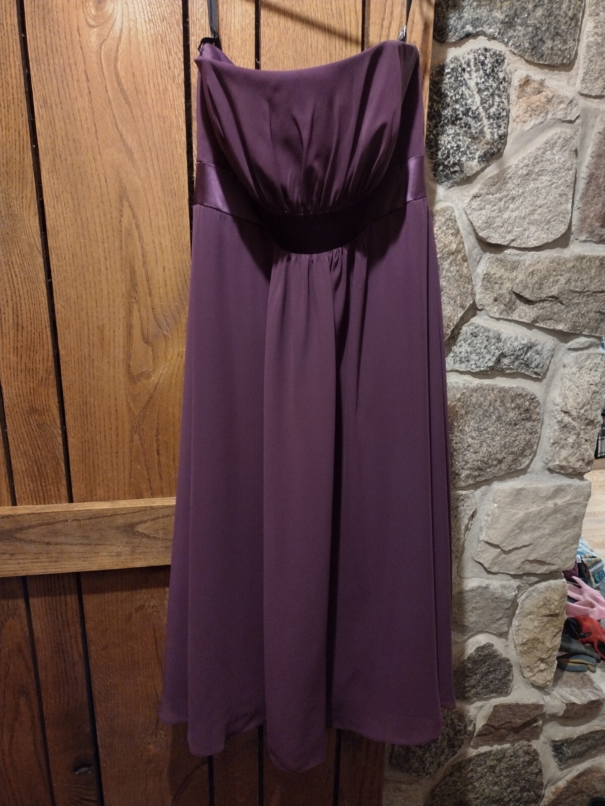 Dessy Collection 2721S Maroon/Dark Purple Bridesm… - image 2