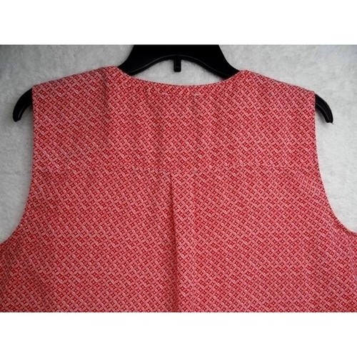 Adrianna Papell Pullover Bluse rot V-Ausschnitt ärmellos geschwungener Saum Damen Gr. XL - Bild 4 von 7