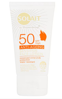 Solait Anti-Aging Gesichts Sonnencreme LSF50+ hoch 50ml mattierendes Gesichtsfluid NEU