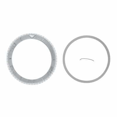 BEZEL & INSERT FOR 40MM ROLEX YACHTMASTER 16622 16623 116622 116623 STEEL SILVER