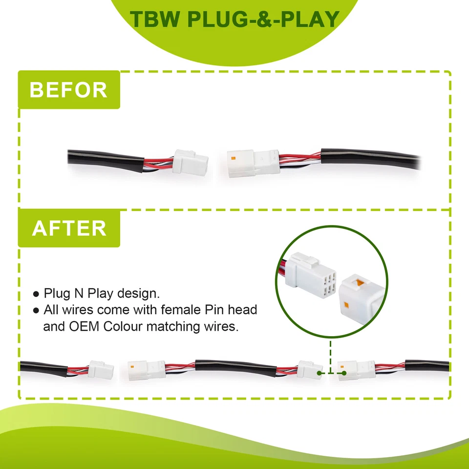 Extensiones de cable de manillar MOFUN 12"-14" TBW para Harley Softail Low Rider ABS Foto 4 de 4