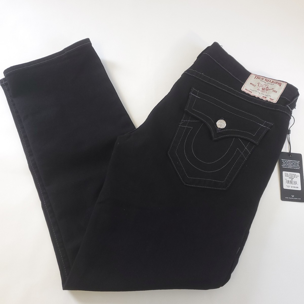 True Religion Ricky Flap SN Relaxed Straight Black True Religion Ricky Flap SN Relaxed Straight Black