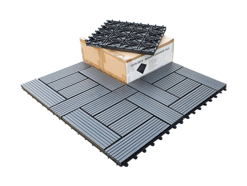 CLICK-DECK - Composite Interlocking Mosaic Decking Tiles Patio Decking Balcony - Picture 17 of 22