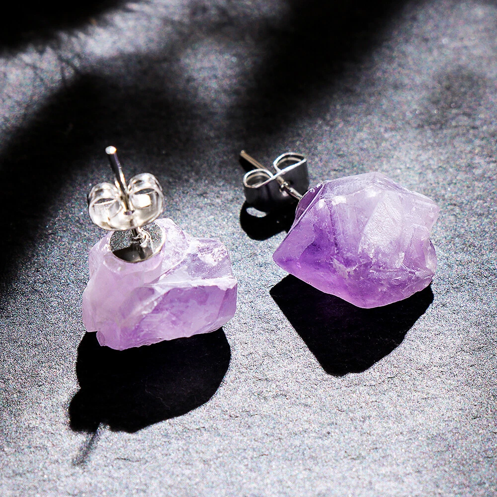 Natural crystal earrings sale