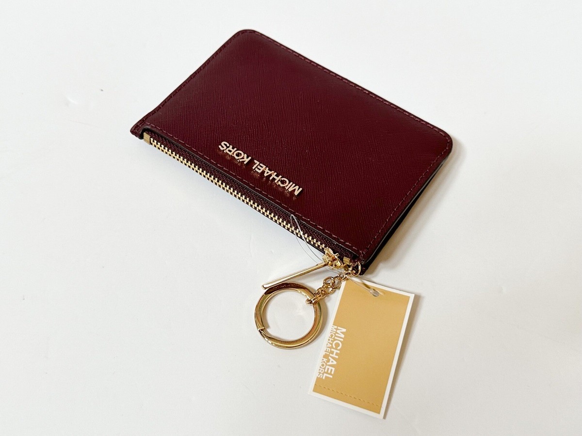 MICHAEL KORS JET SET TRAVEL S COINPOUCH ID HOLDER LEATHER 