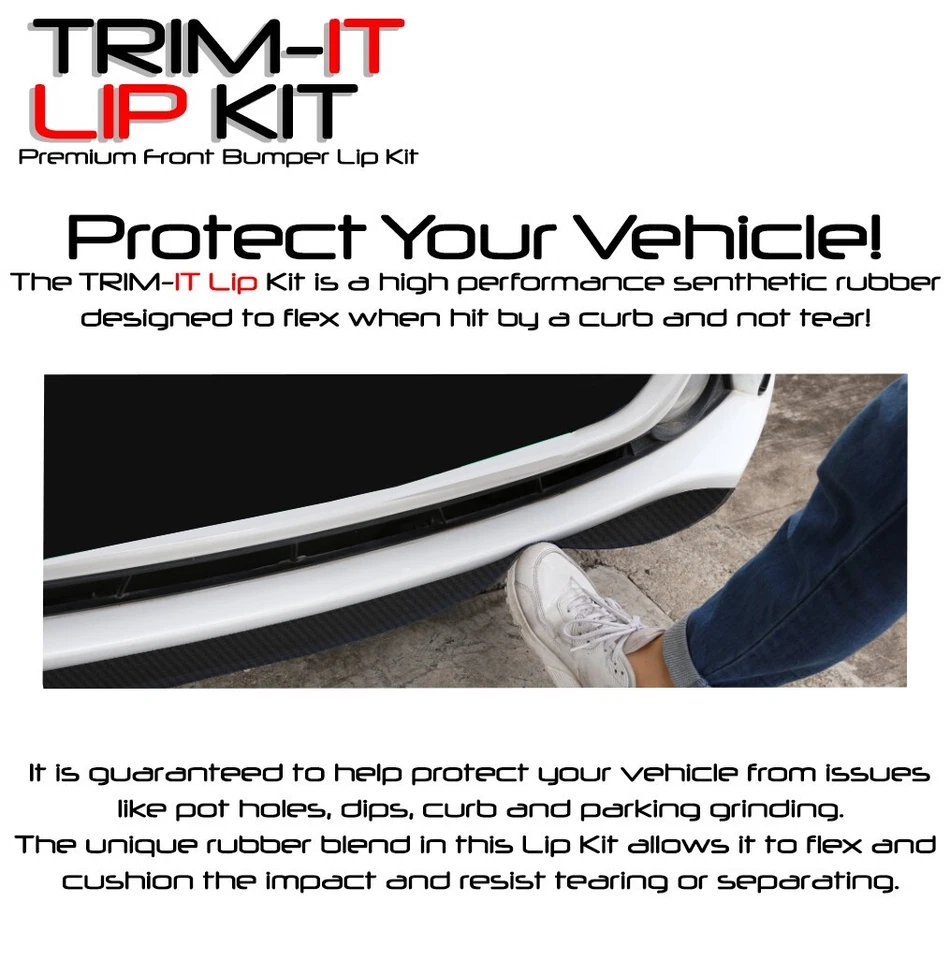 Комплект для губ TRIM-IT универсальный спойлер для бампера кромок кузова из углеродного волокна Isuzu - Изображение 3 из 4