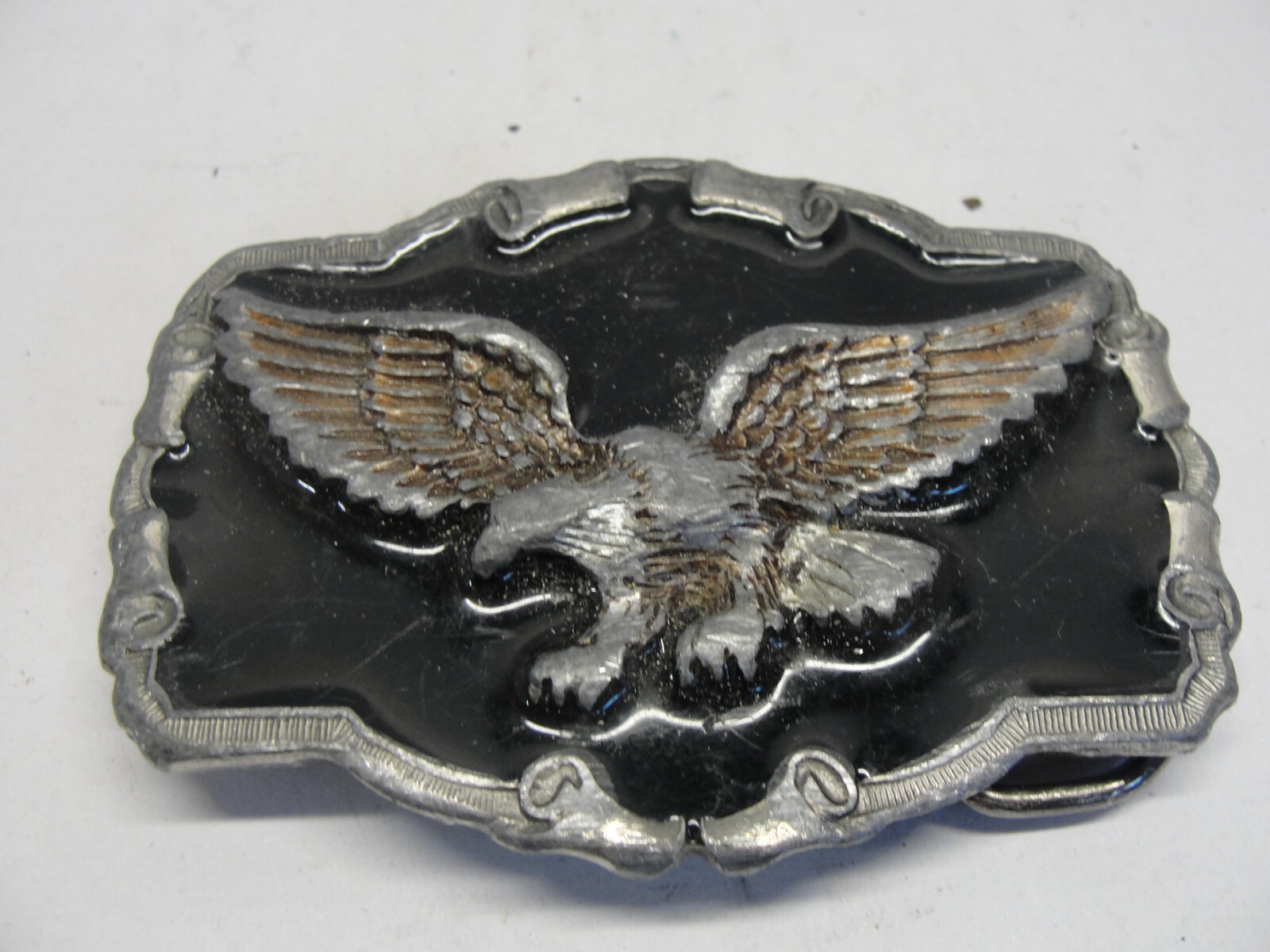 VINTAGE 1983 THE GREAT AMERICAN BUCKLE FLYING EAGLE BELT BUCKLE