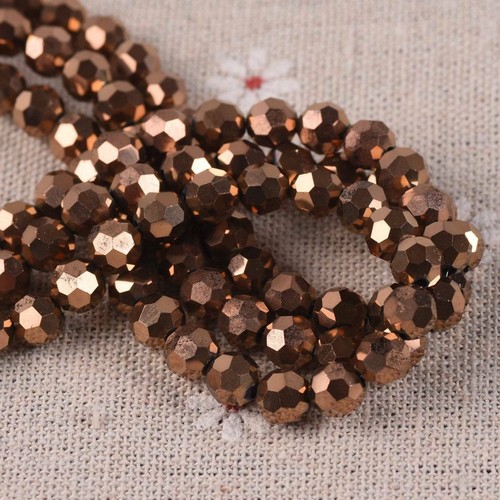 100pcs 6mm Round Sphere Ball Faceted Crystal Glass Loose Spacer Craft Beads lot - Picture 106 of 110