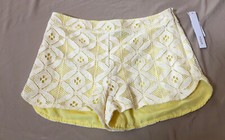 Aqua Yellow Lined Shorts Size XS  277