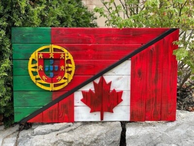 Porch Wood Flag Portugal Flag Wedding Shower Handmade Wall Hanging Decor Gift