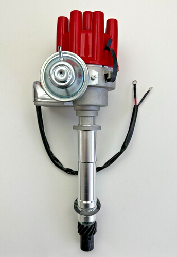 CHEVY SMALL-BIG BLOCK 350 454 ROJO MUJER Pequeña Gorra HEI Distribuidor + Bobina Cromada - Imagen 2 de 13