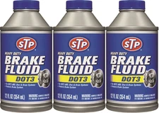 SET OF 3 Bottles STP 18669 Heavy Duty Brake Fluid 12 Ounce Each ^