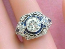 2.50Ct Round Lab-Created Diamond Art Deco Eng...