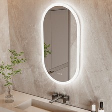 Oval Ultra Bright LED Bathroom Mirror Wall Mount Anti-Fog Dimmable Vanity Mirror