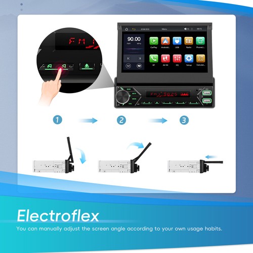 Single 1DIN 7'' DAB+ Autoradio Flip up Touchscreen BLUETOOTH USB MP5 Player FM - Bild 14 von 24
