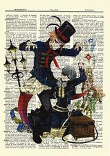 Drocell & Ciel Black Butler Dictionary Art Anime Poster Kuroshitsuji Picture 