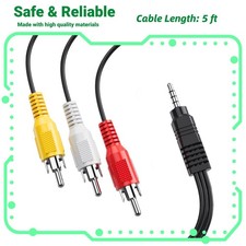 5ft AV A/V TV Cable Cord Fits for DCR-TRV480 DCR-TRV460 DCR-TRV360 DCR-TRV350