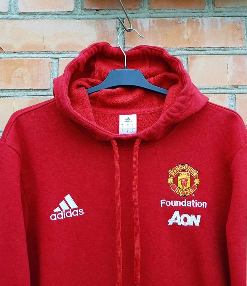 Adidas Manchester United Soccer Football Men's Sweatshirt Hoodie sz L - Image 2 of 4