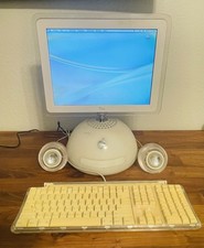Classic Apple iMac G4 Computer Works Vintage USA Keyboard Speakers