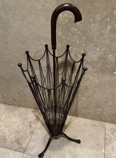 Vintage Style Umbrella Shaped Stand Cane Umbrella Holder Metal wood-Handle 31" T