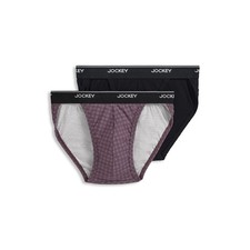 Jockey Men's 100 Cotton Elance String Bikini - 2 Pack