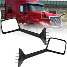 Pair Hood Mirror Fit 2018-2023 International Mv Rv Hv Lt Leftright Side Chrome Pair Hood Mirror Fit 2018-2023 International Mv Rv Hv Lt Leftright Side Chrome