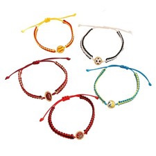 Ideal Present For Athletics Lovers Woven Bracelet Ball Sport Designs Wrist Chain