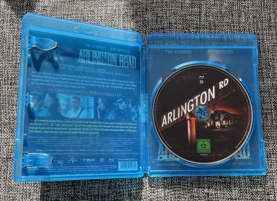 Arlington Road [Blu-Ray] Tim Robbins Jeff Bridges Deutsche Kaufversion RAR - Bild 3 von 3