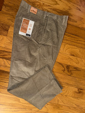 NWT Haggar Go-To Corduroy Pants 38x29 Classic Fit Khaki Brown Comfort Waistband