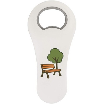Flaschenöffner Kühlschrankmagnet ''Friedliche Parkbank und Baum'' (BO00096880)