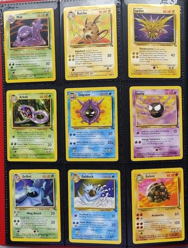 Complete Fossil Set Pokemon Cards 62/62 WOTC TCG 1999 Dragonite, Zapdos, Moltres - Picture 4 of 21
