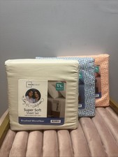 Brand New 3 Sets Mainstays Super Soft Sheet Set Cream Blue and Orange Twin XL